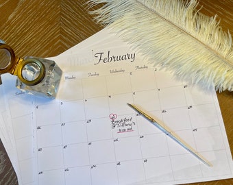 Printable Calendar- Digital Download- 11x14 - Etsy