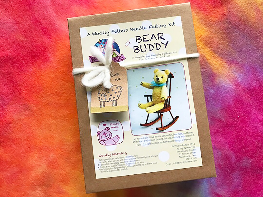 Bear Buddy Needle Felting Kit Needle Felted Teddy Bear Kit - Etsy
