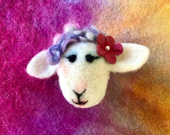 Textile brooch, freehand embroidery, collectible brooch, OOAK, fibre arts, applique brooch, brooch, gift, Woolly Felters,