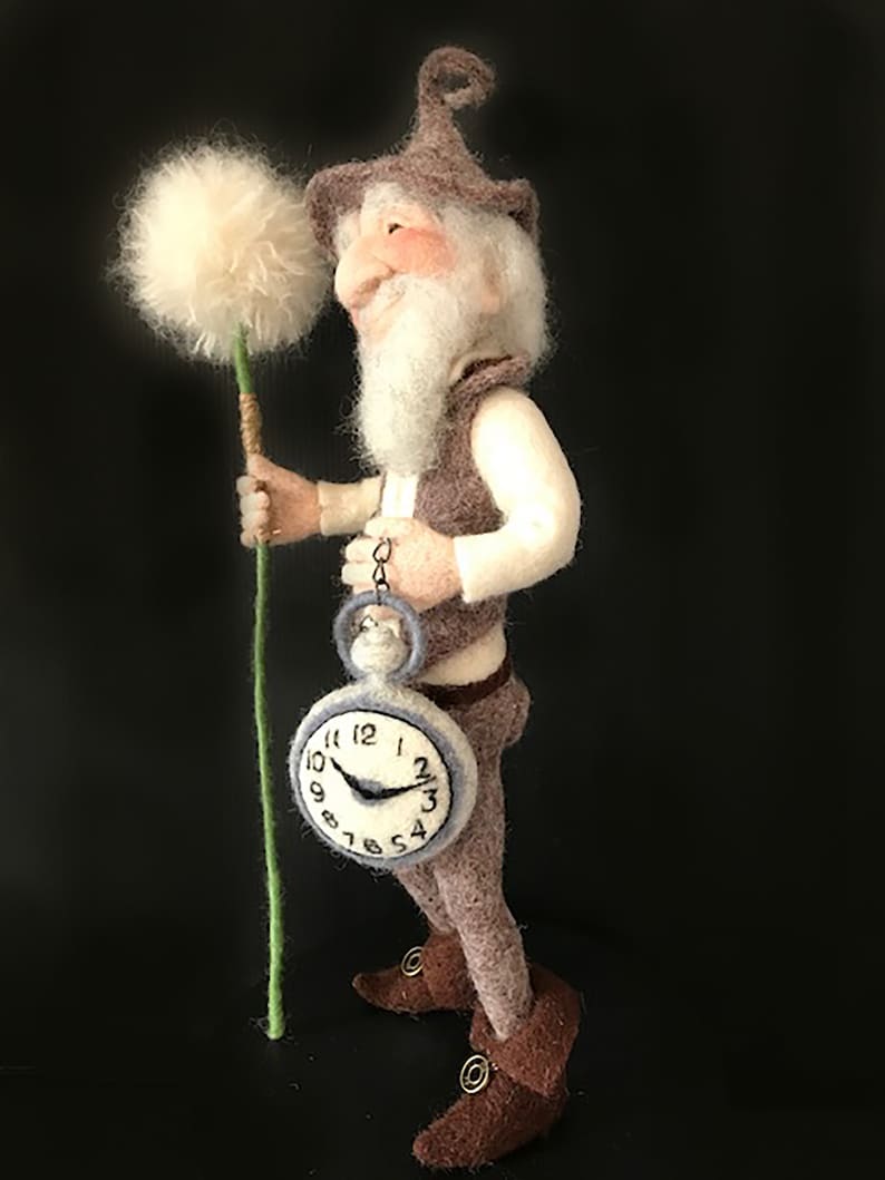 Needle felting tutorial, needle felted doll, father time, needle felting pattern, Woolly Felters, Judy Balchin image 3