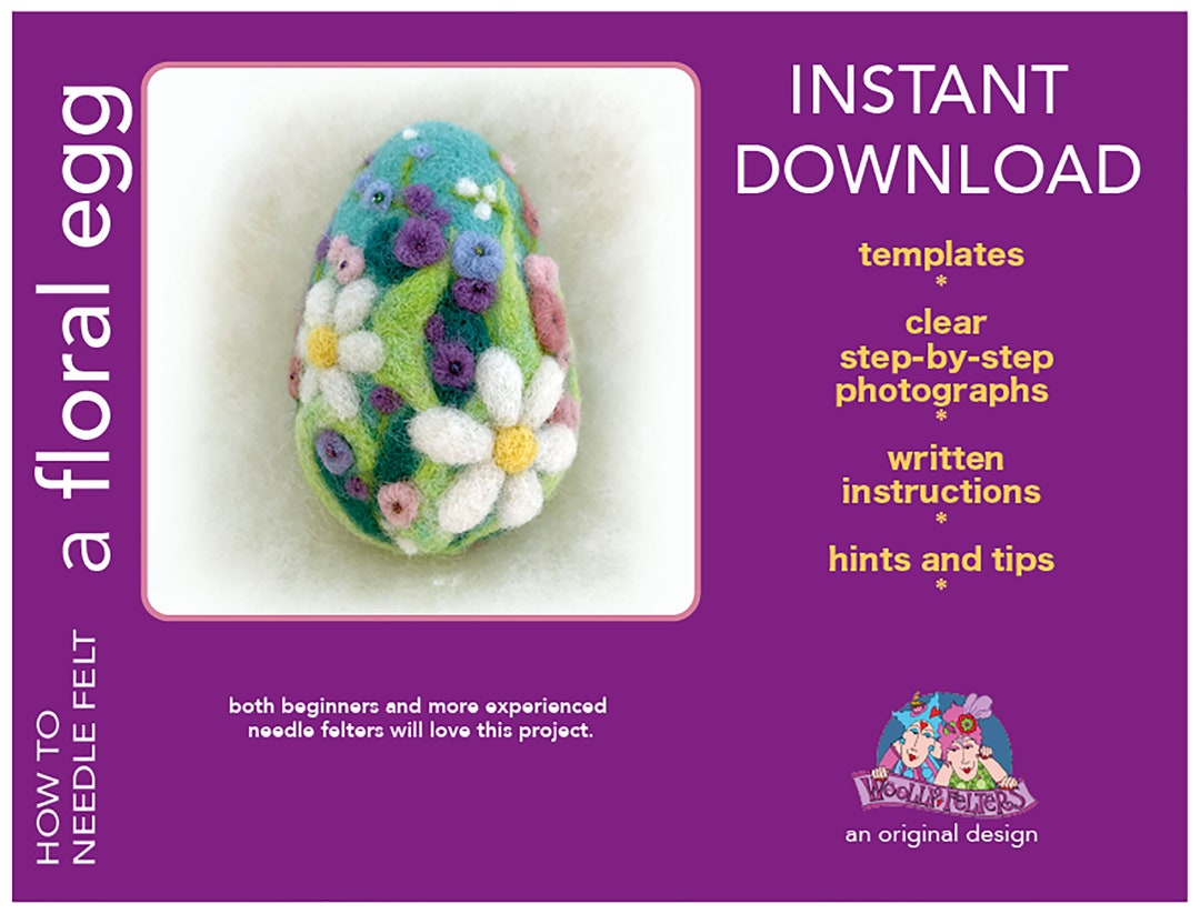 Needle Felting Tutorial, Needle Felted Egg, Decorative Egg, Needle