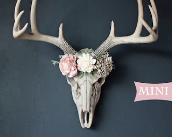 Faux Taxidermy Mini Deer Skull Mini Skull Floral Skull Etsy