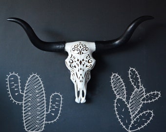 Faux Cow Skull Faux Skull Faux Taxidermy Southwestern Etsy