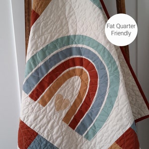 Baby Quilt Pattern - Rainbow Baby Quilt - Nursery Decor - PDF Pattern & Instructions - Easy Applique Baby Boy or Girl Quilt
