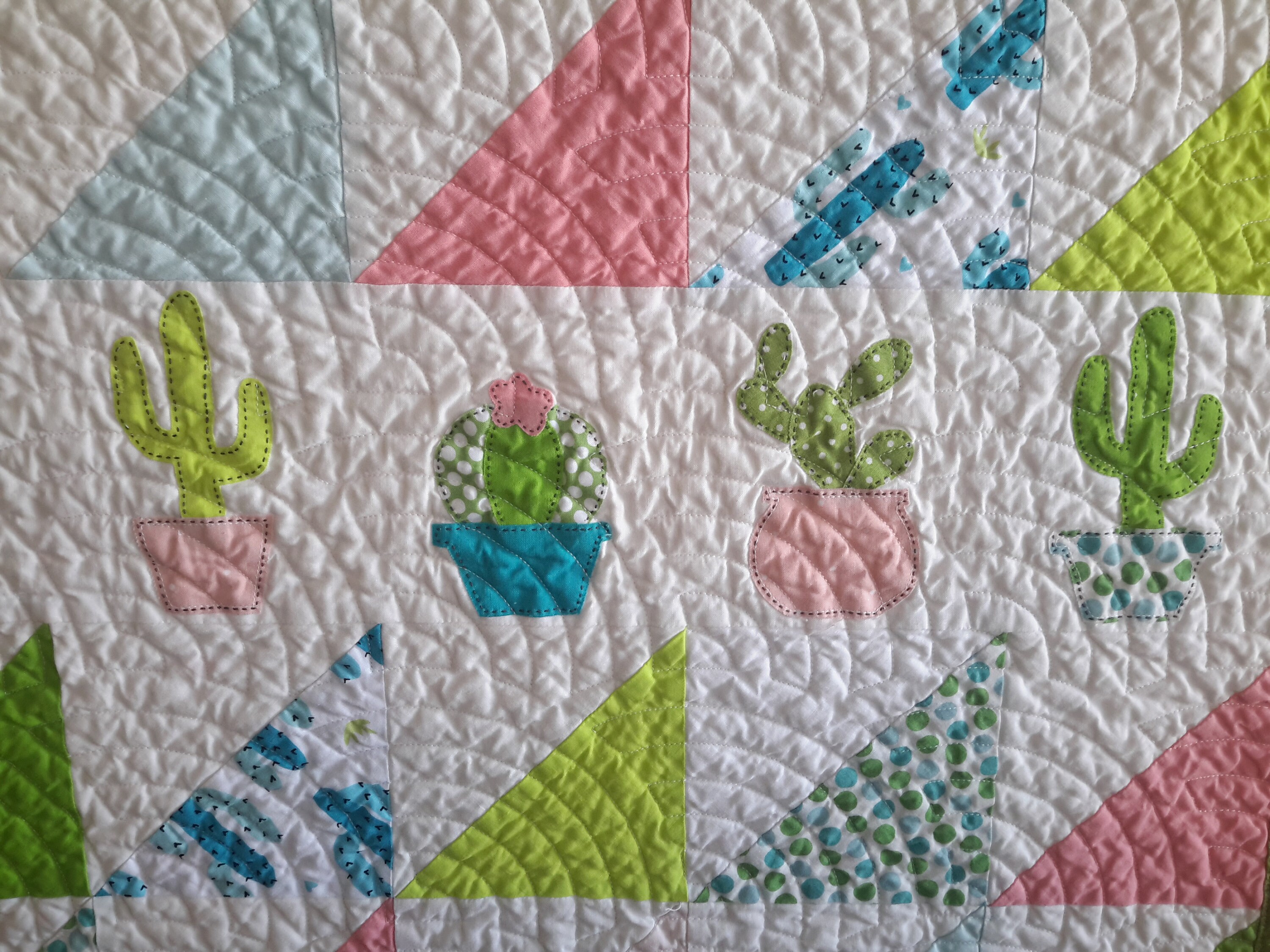 Cactus Baby Quilt for Sale Handmade Baby Quilt Ready to Etsy