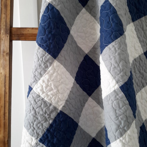 Farmhouse Baby Boy Quilt for Sale Patchwork Quilt Handmade Etsy