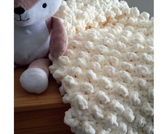 Easy Plush Baby Blanket Crochet Pattern: Bernat Blanket Yarn (PDF Download)
