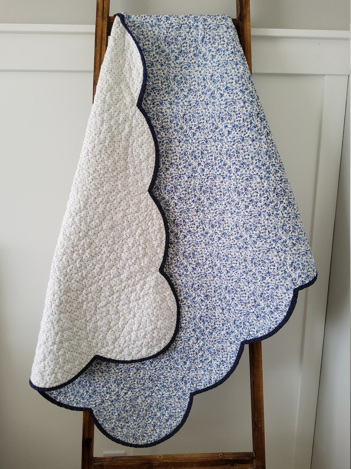 Scalloped Edge Baby Girl Quilt for Sale Handmade Quilt Etsy