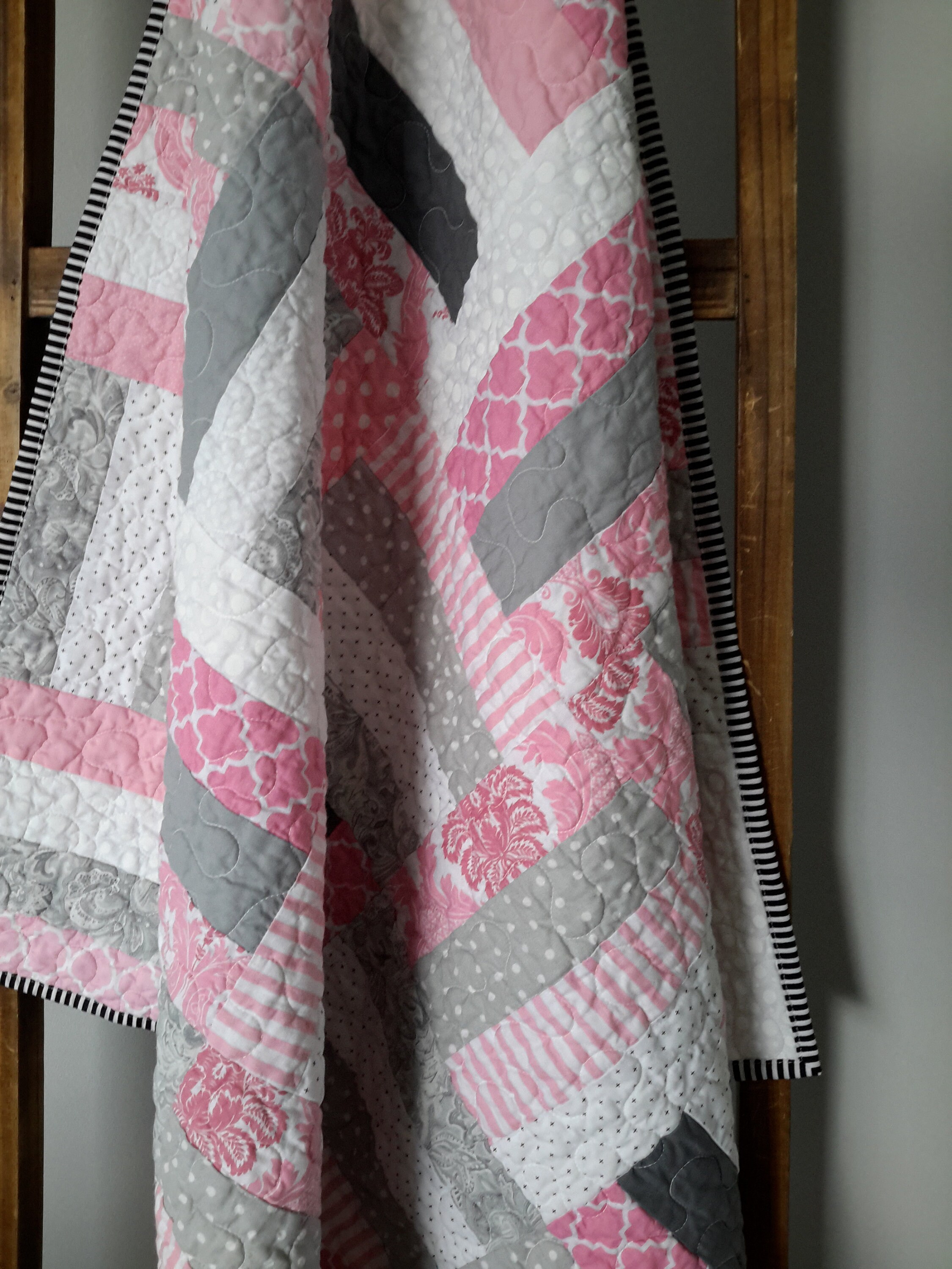 Pink Baby Girl Quilt for Sale Handmade Baby Quilt Pink & Etsy