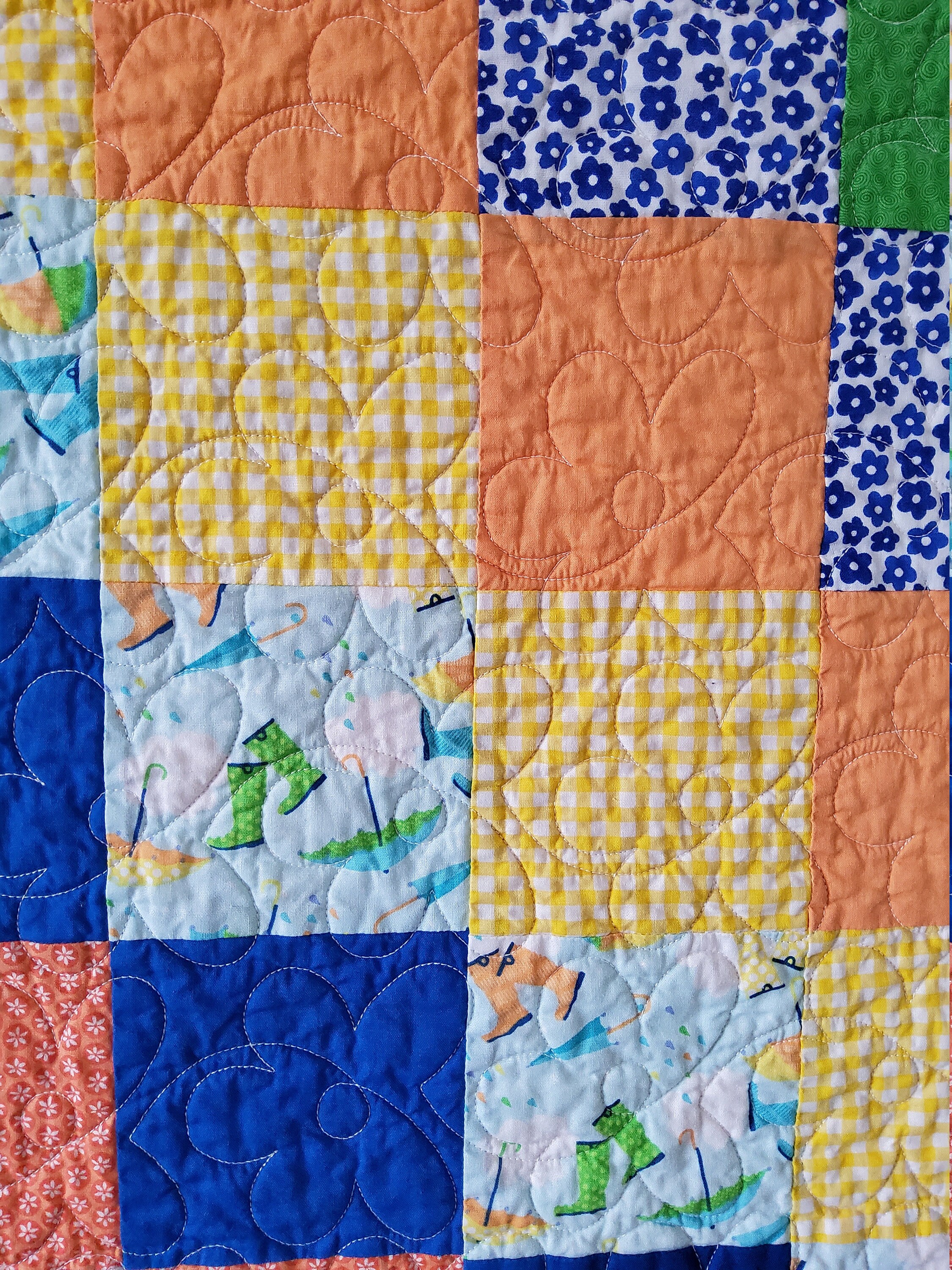Sunny Summer Patchwork Baby Quilt Colorful Baby Girl Quilt Etsy