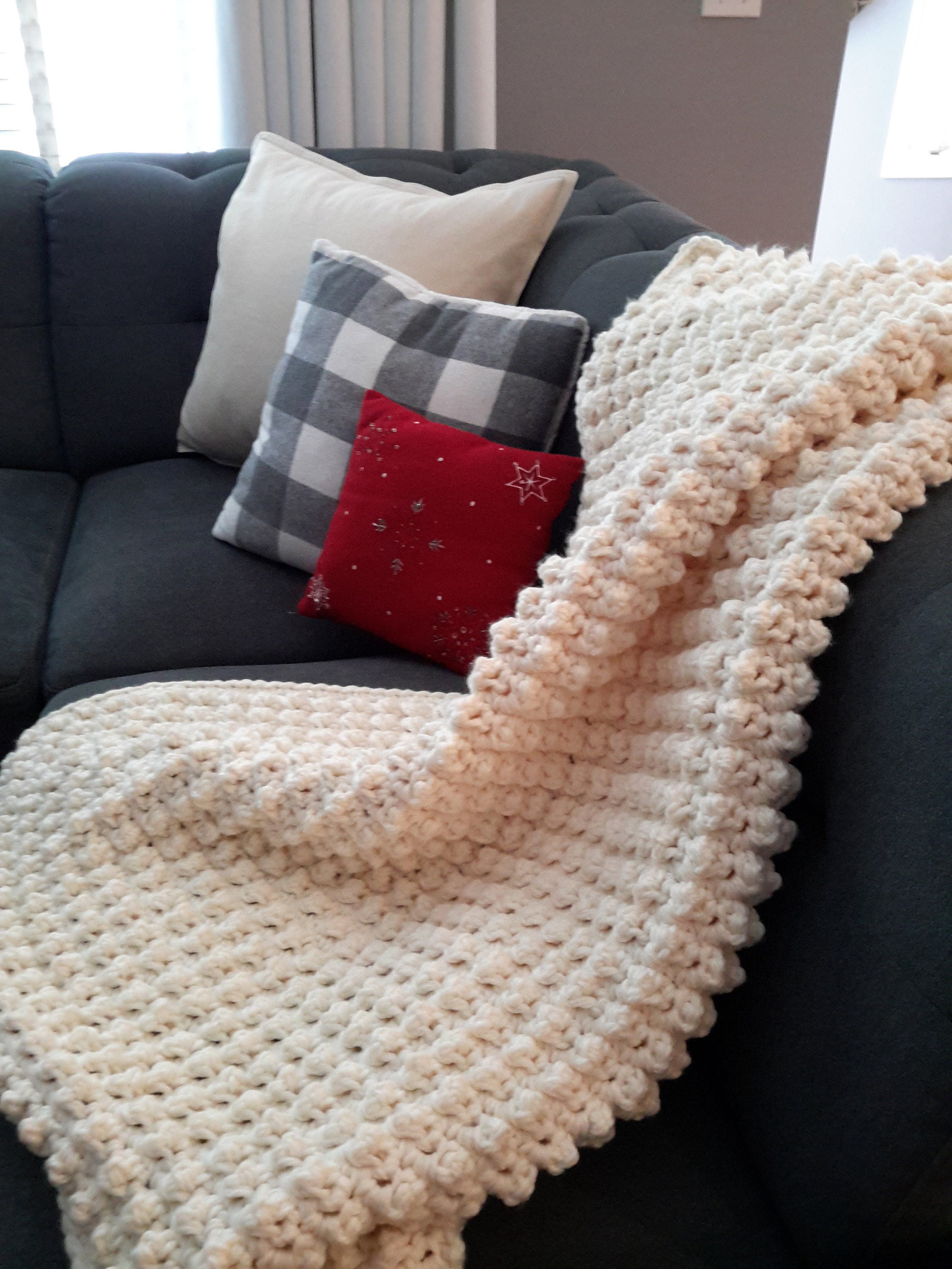 Etsy chunky crochet blanket sale