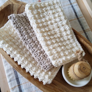 Crochet Dishcloth Pattern: Easy Nubbie Scrubbies (PDF Download) Washcloth