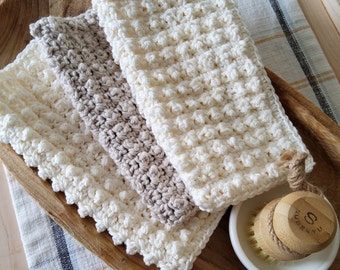 Easy Crochet Dishcloth Pattern - Nubbie Scrubbies - Simple Crochet Dishcloth, Washcloth, or Facecloth Pattern