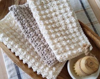 Crochet Dishcloth Pattern: Easy Nubbie Scrubbies (PDF Download) Washcloth