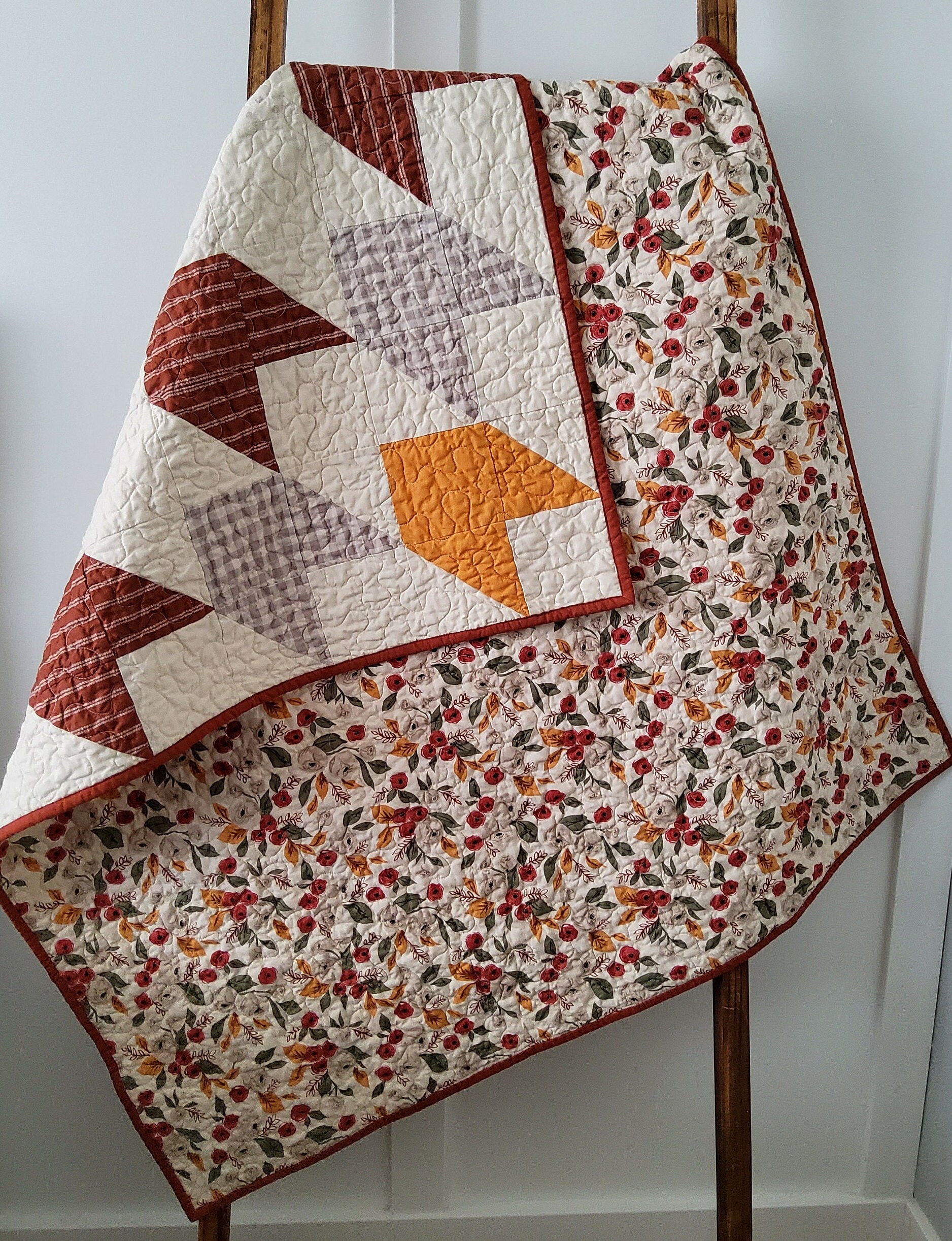 Floral Baby Quilt for Sale Baby Quilt Handmade Yellow Etsy Canada