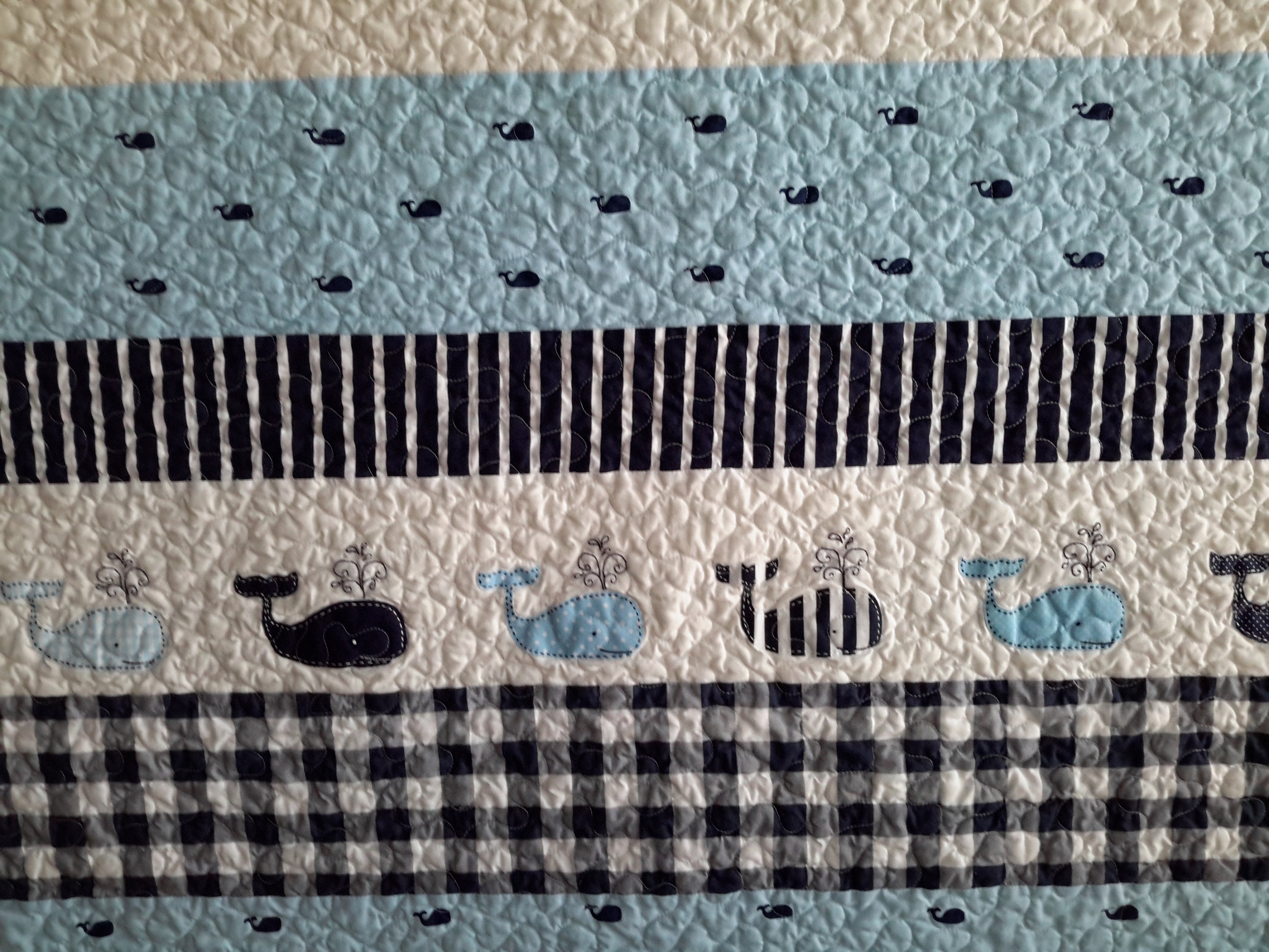 Whale Baby Boy Quilt Nautical Quilt Whales Applique With Etsy Canada