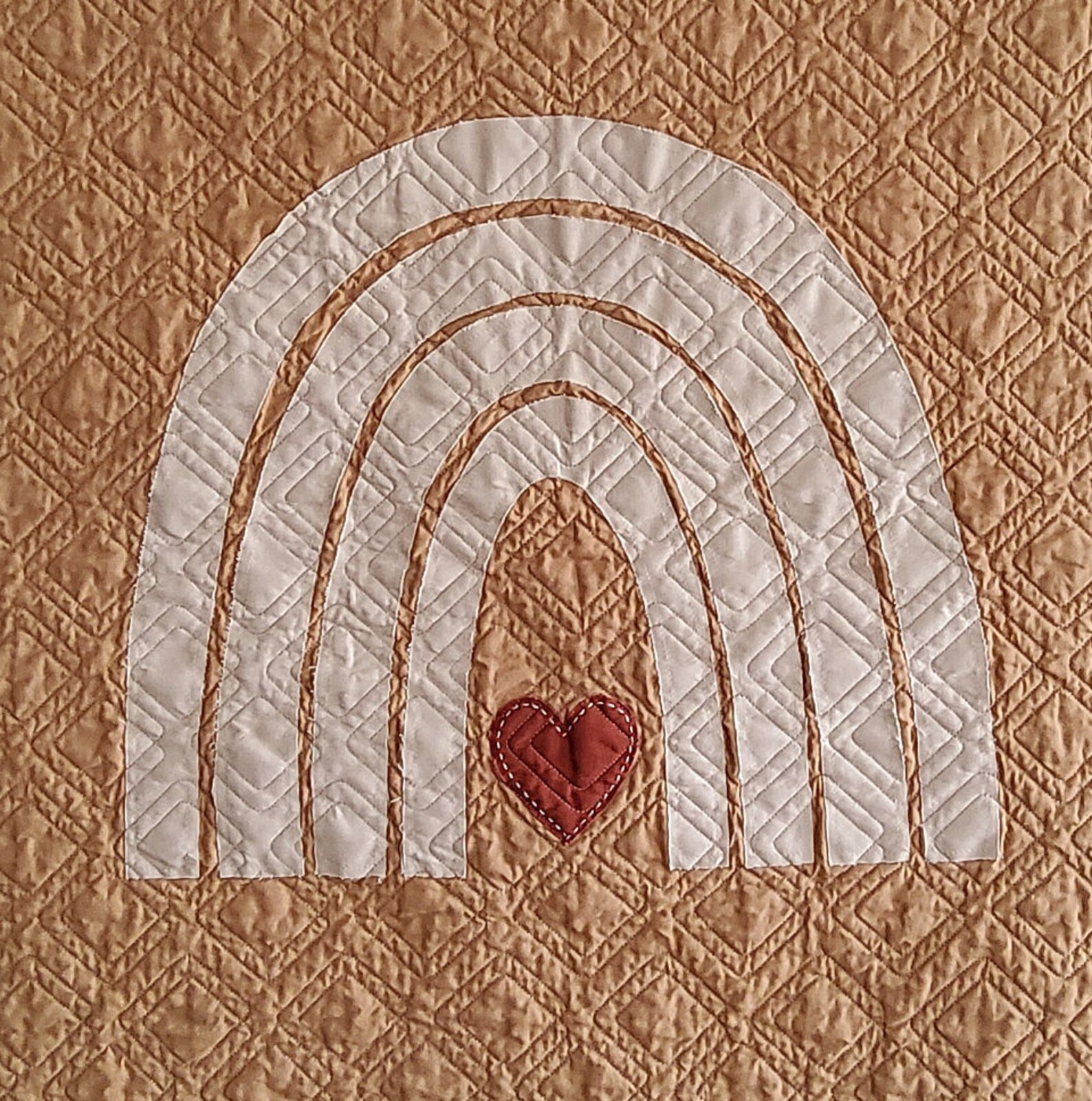 Boho Rainbow Baby Quilt Neutral Rainbow Baby Boy Quilt for Etsy