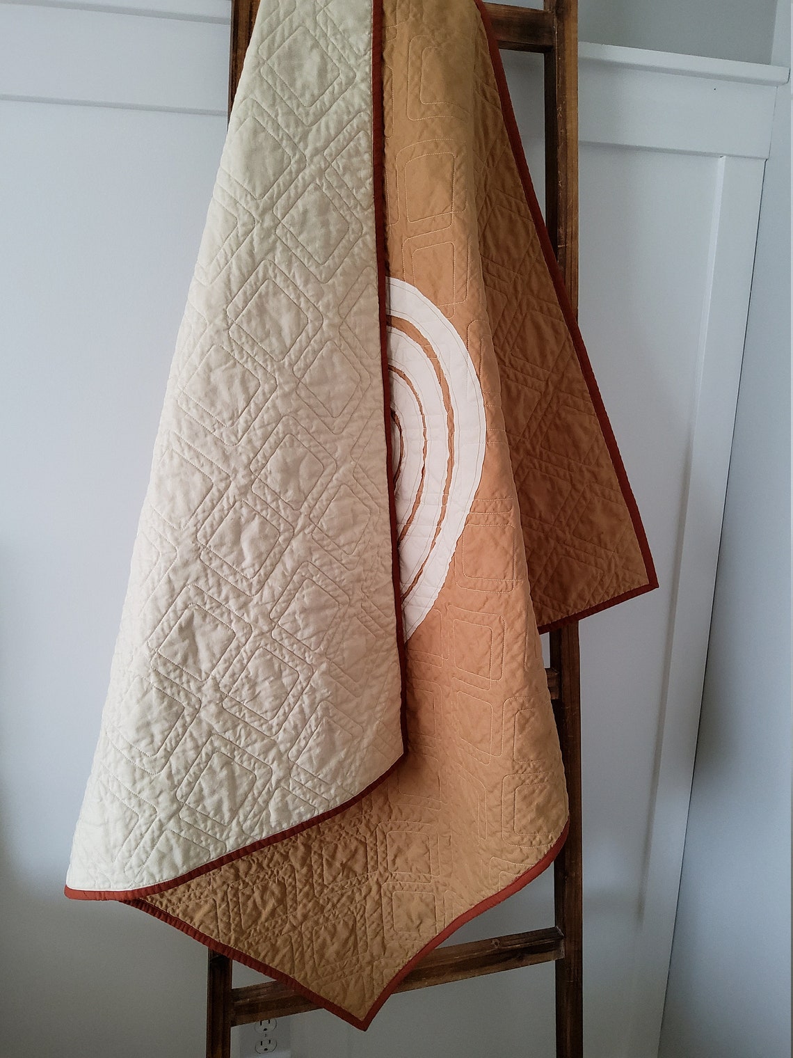 Boho Rainbow Baby Quilt Neutral Rainbow Baby Boy Quilt for Etsy