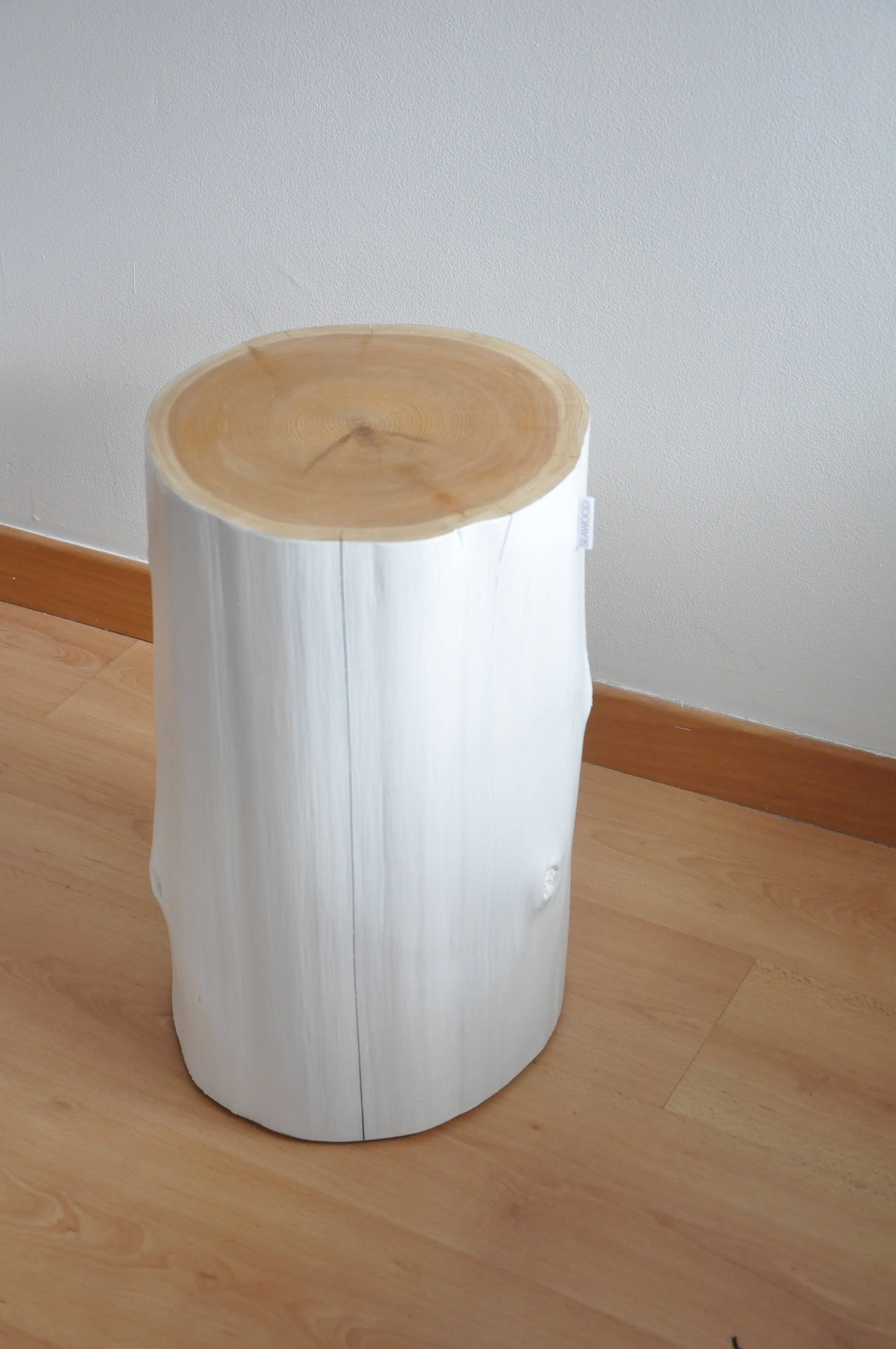 Norma White Bedside Table Tree Trunk Table Wood Side Table Etsy