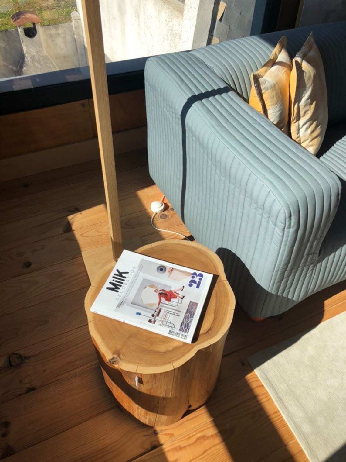 Extra large raw wood side table EMMA H40 cm Etsy