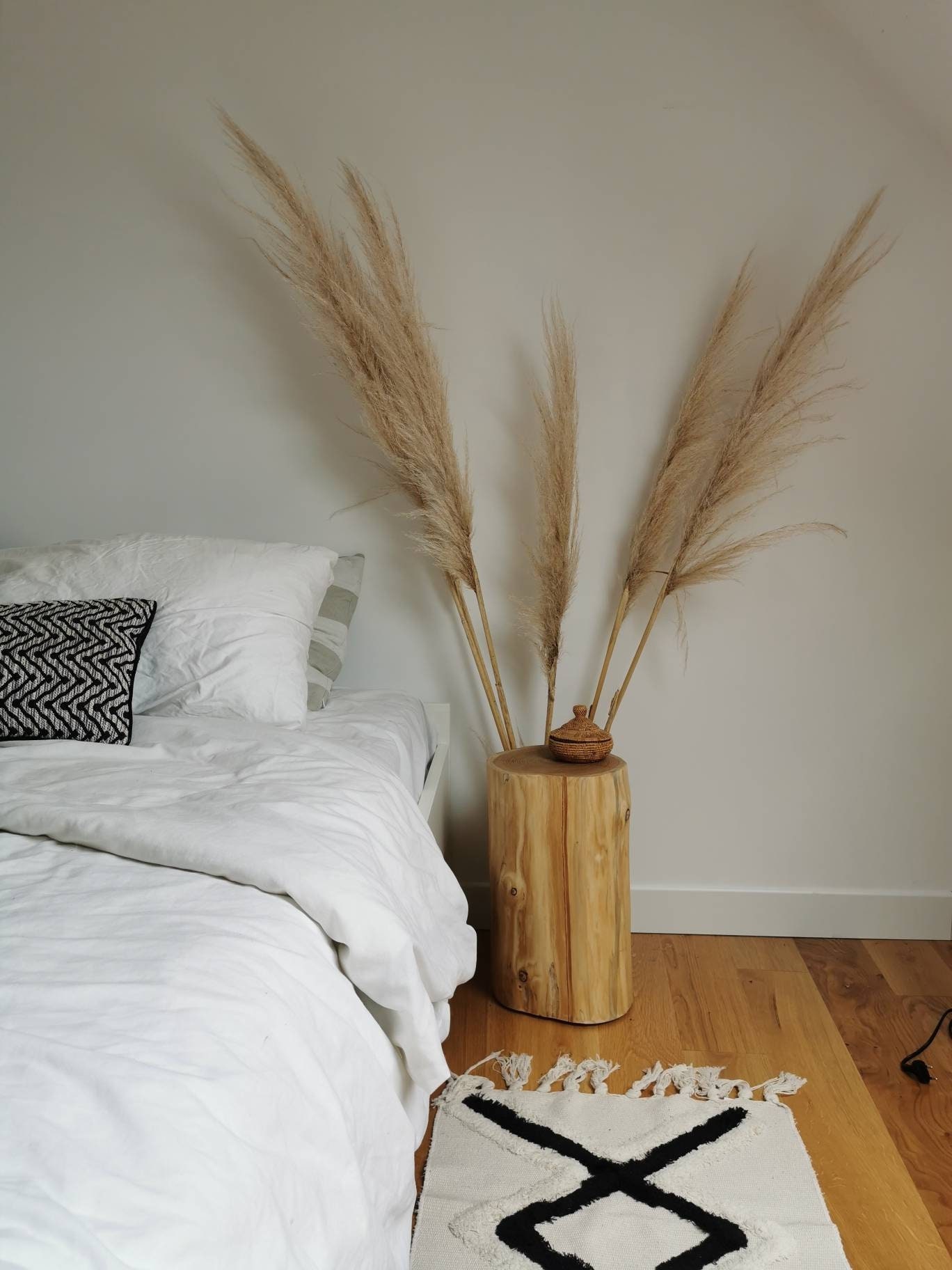 Natural Log Bedside Table Etsy