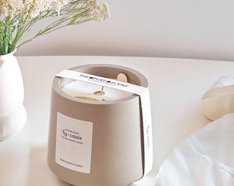 Handmade Jesmonite Soy Candle: Natural Scented Home Decor