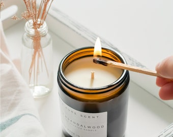 Soy Candle in Amber Glass: Handmade in London, 150g