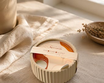 Handmade Jesmonite Soy Candle | 2 Wick Candle