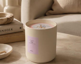 300g Ceramic Soy Wax Candle with Lid | Luxury Scented Home Decor