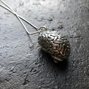 3D Brain Necklace // Pendant // Neuroscience Necklace // Biology // Anatomy // Psychology