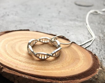 DNA ring Necklace // Infinity // Science Jewellery // Genetics