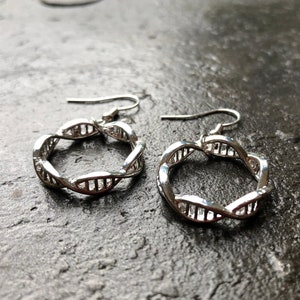 DNA ring earrings // Infinity // Science Jewellery // Genetics