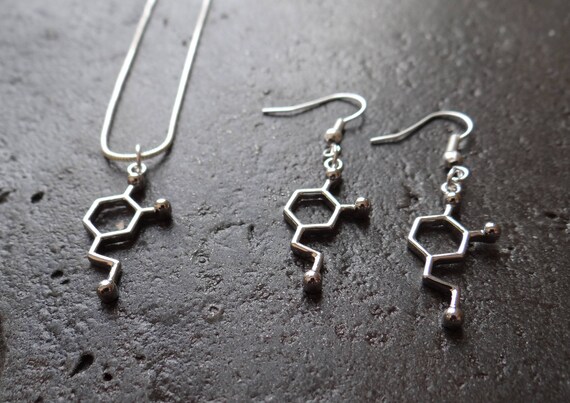 Vintage Dopamine Molecule Earrings,Love Equation Earrings,The Chemical Earrings,Women Jewelry