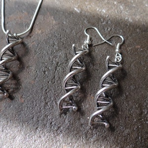 Double Helix // DNA Necklace and Earrings // DNA Gift set