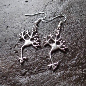 Neuron Earrings // Neuroscience Jewellery // Gifts for scientists // Biological Earrings