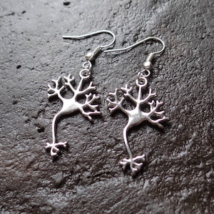 Neuron Earrings // Neuroscience Jewellery // Gifts for scientists // Biological Earrings