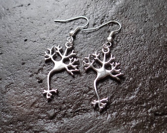 Neuronen-Ohrringe // Neurowissenschaftlicher Schmuck // Geschenke für Wissenschaftler // Biologische Ohrringe