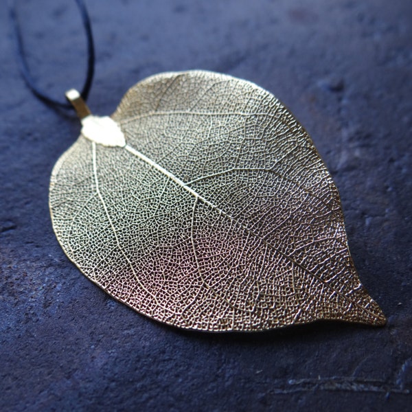 Real Leaf Necklace Etsy real-leaf-necklace-etsy