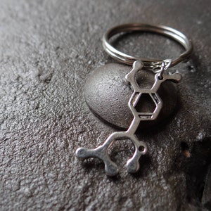 Adrenaline // Epinephrine Keyring // Molecule Keychain // Chemical Key Ring // Skeletal Formula