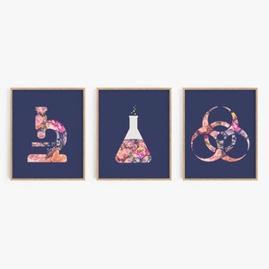 Science wall decor, Science classroom posters, Women in science gift for female scientist, Chemistry art, Science themed playroom kids room