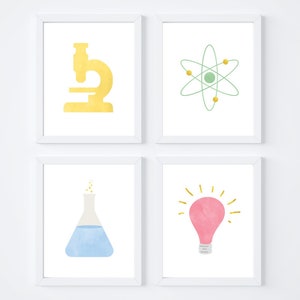 Science teacher gift / Printable classroom decoration / Gender neutral nursery decor / Science nursery Playroom art / Science baby shower
