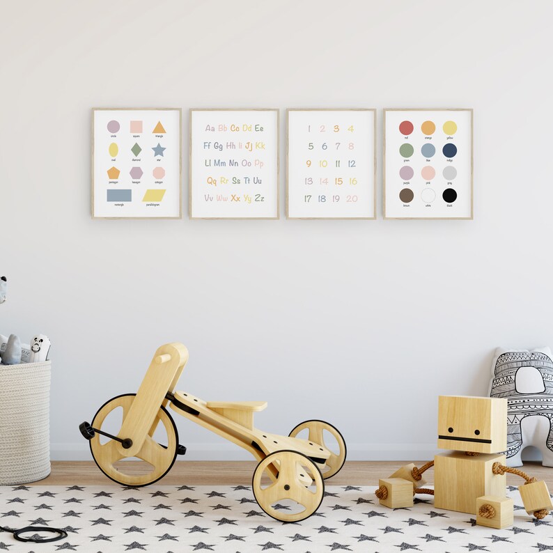 Preschool Posters Montessori Classroom Wall Art Teaching Etsy