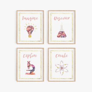 Science classroom decorations, Women in science poster office decor, Empowering art, Educational decor, Inspirational sign, Chemistry prints