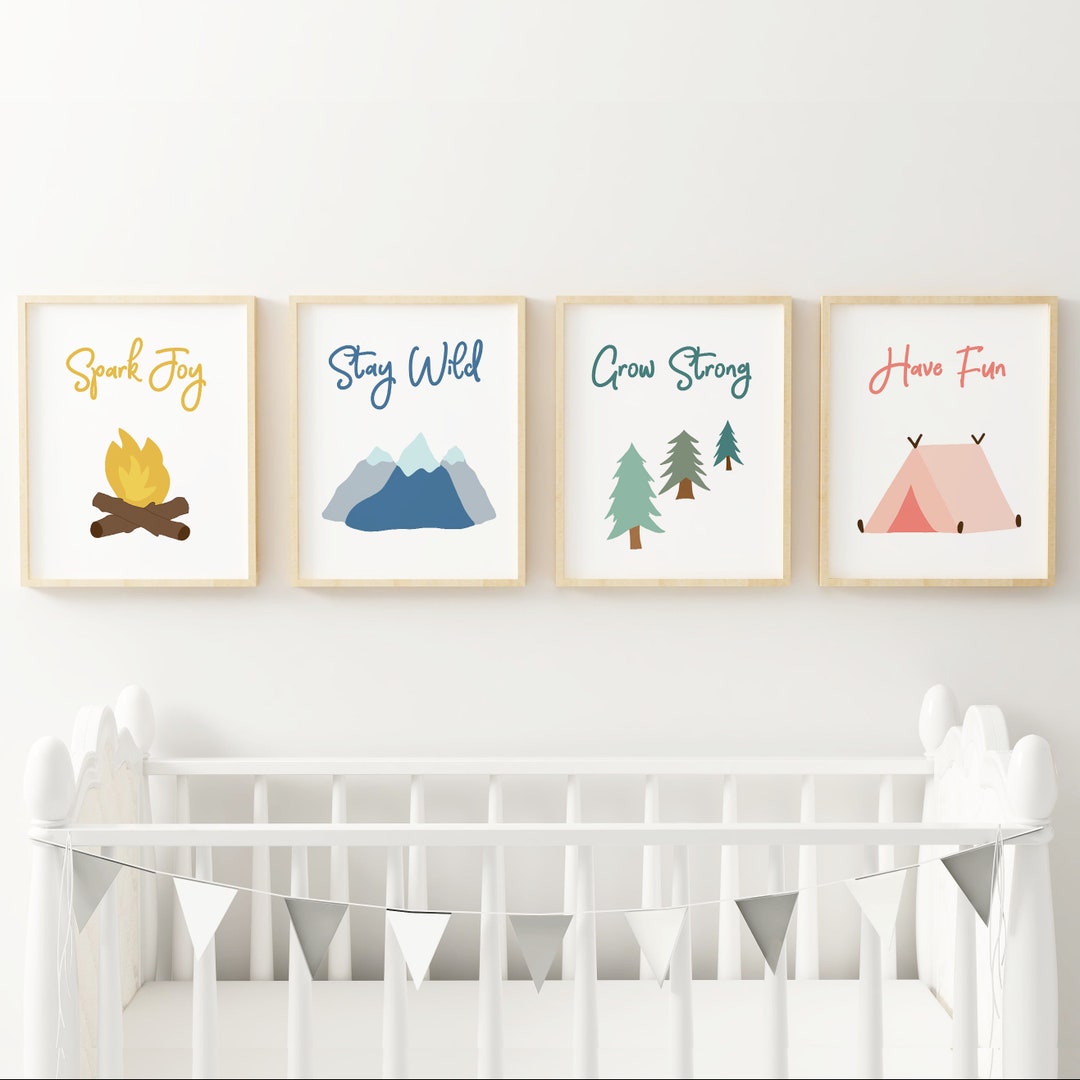 Camping Themed Nursery Decor Adventure Nursery Art Gallery Etsy
