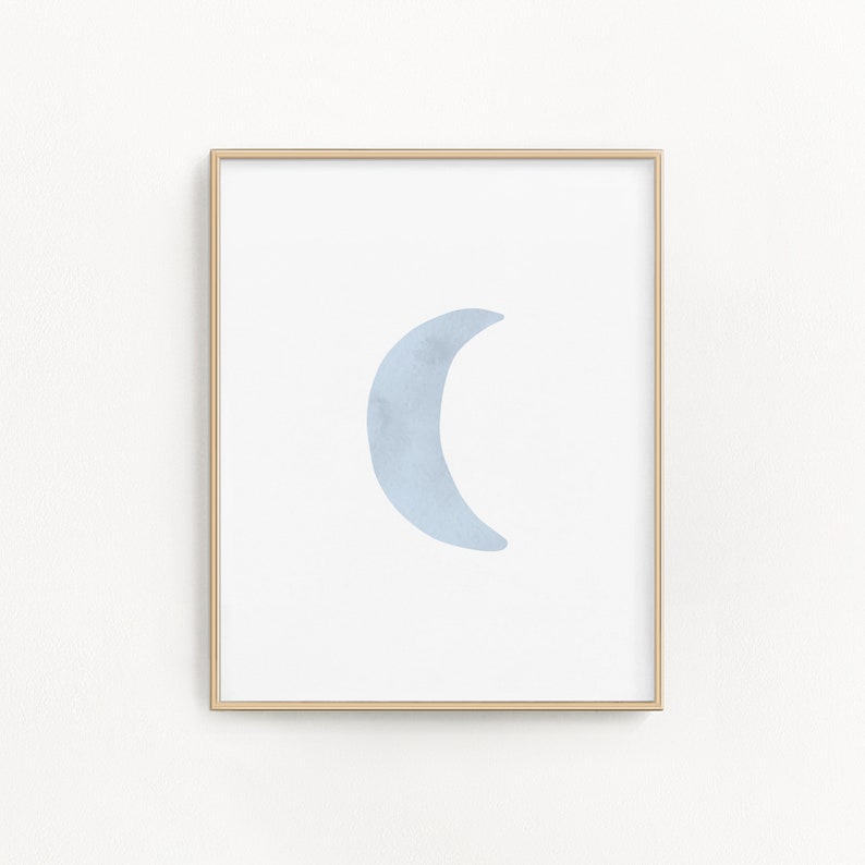 Space Theme Nursery Pictures Blue and Gray Baby Room Wall Etsy