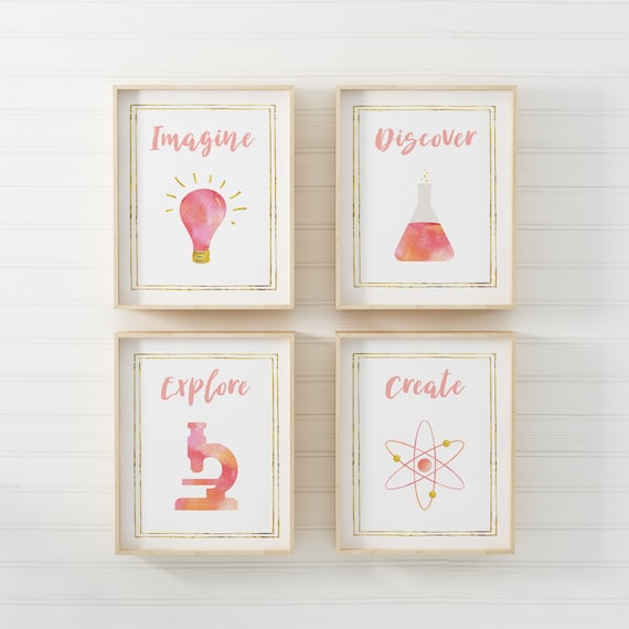 Science Classroom Decor Printables Science Teacher Gift Etsy