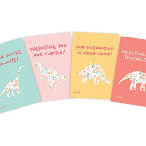 Classroom Valentines, Printable Valentine Cards, Kids Valentines Day Cards for School, Dinosaur Valentine, Preschool Class Valentine