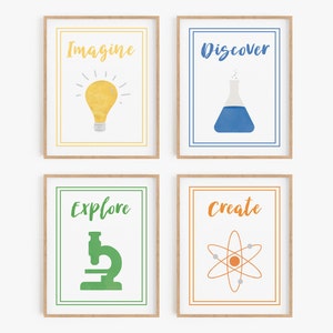 Science decor, Science wall art kids, Science classroom decor, Science nursery decor, Science printable art, Science bedroom, Science themed