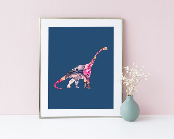 Dorm Decor For Girls Feminine Dinosaur Poster Locker Etsy
