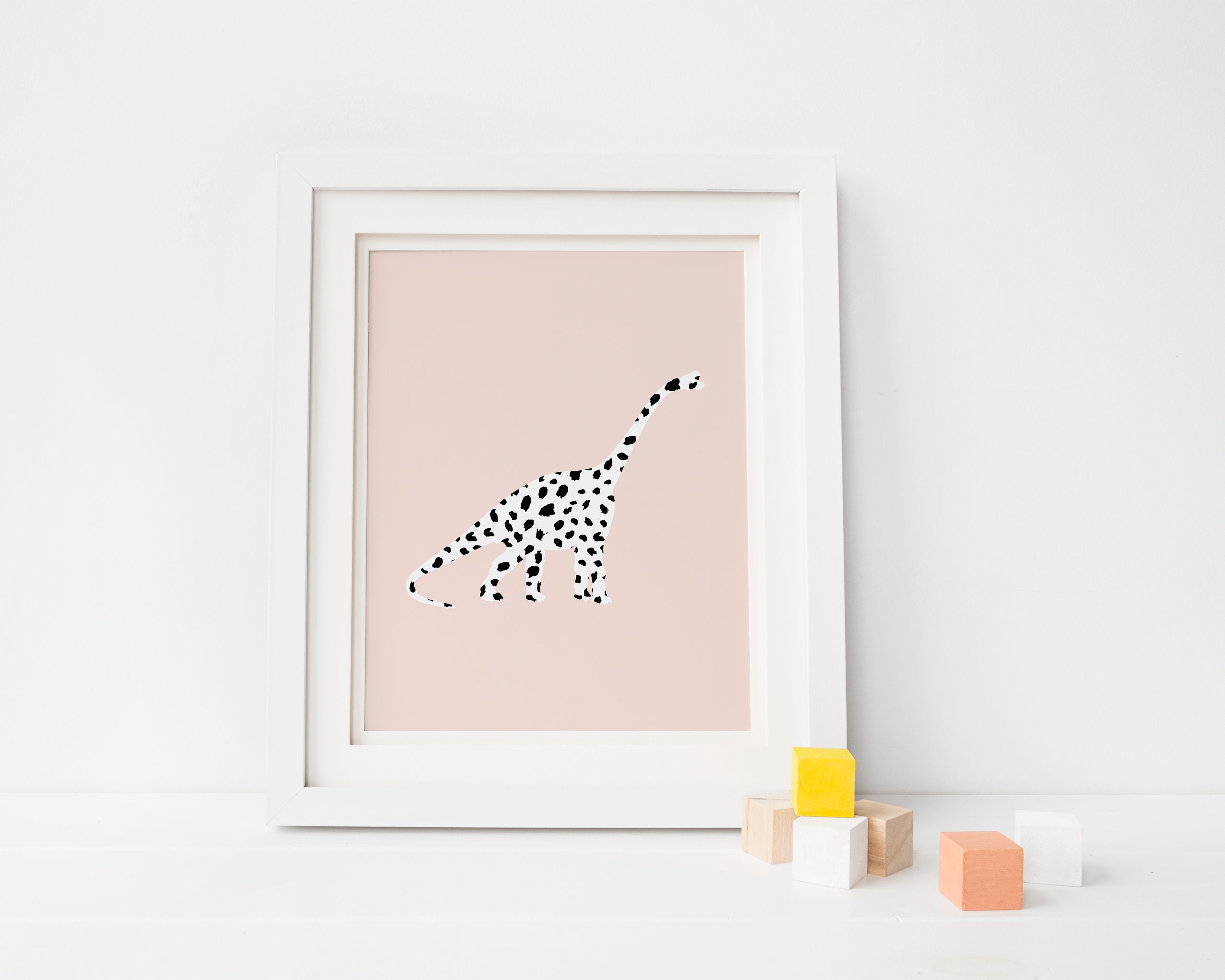 Pink Dinosaur Wall Art Kids Dinosaur Print Dinosaur Girl Etsy